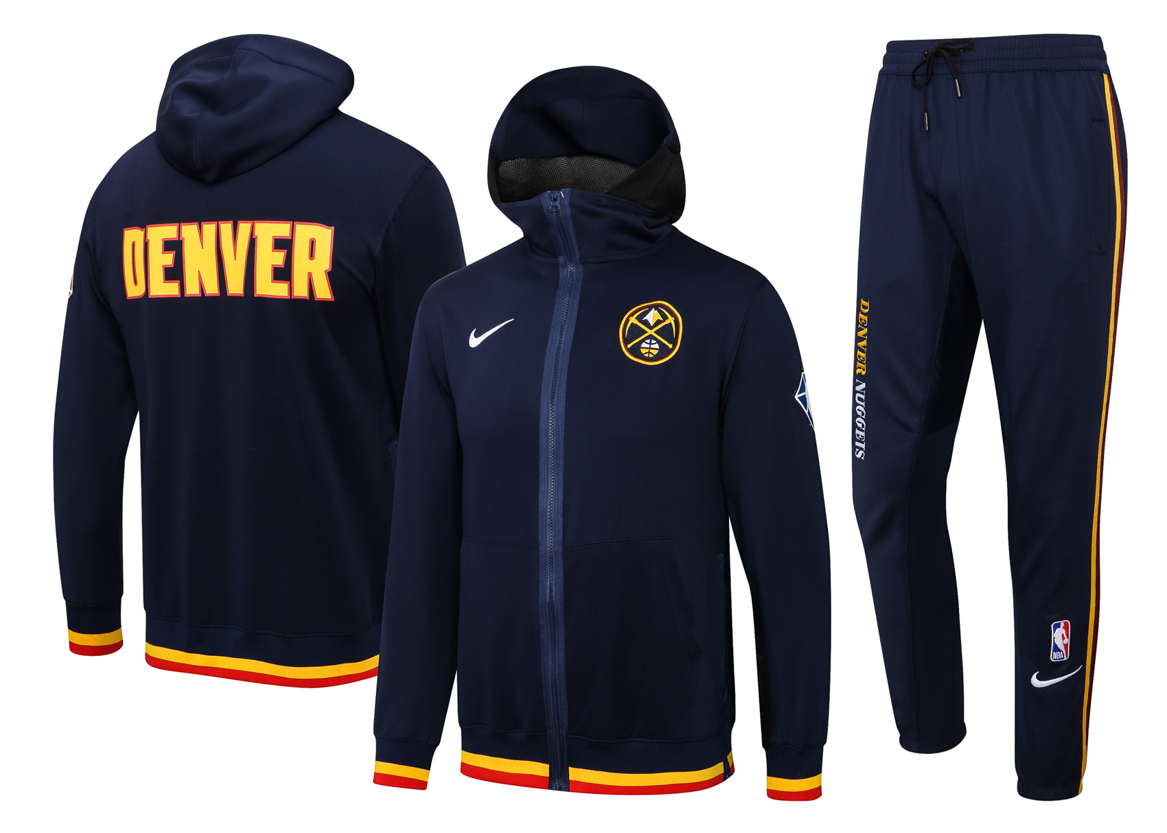Men Denver Nuggets blue  2024 NBA Nike Training suit->houston rockets->NBA Jersey